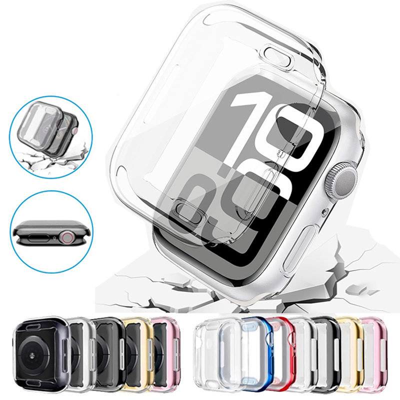 Protecteur d'écran pour Apple Watch, coque TPU, pare-chocs, accessoires iWatch, série 10, 9, 8, 7, SE 6, 46mm, 42mm, 41mm, 45mm, 40mm, 44mm, 38mm