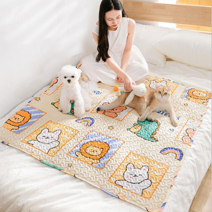 Baumwolle Hund Wette Kühlung Sommer Haustier matt Katze Decke Sofa Atmungs Haustier Hund Sommer Waschbar Eis Schlafen Matratze Hund Zubehör