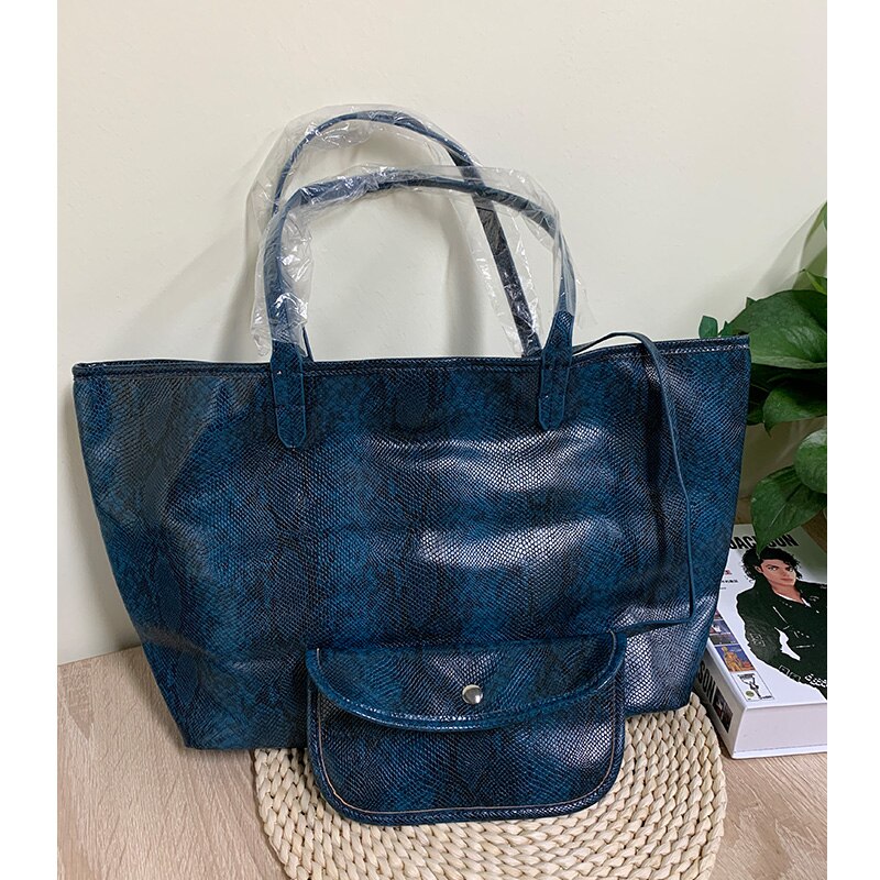 TOPHIGH Krokodil aufbringen Frauen Handtasche Strauß/Schlange Frauen Schulter Tasche Quaste Tote Große Kapazität Einkaufstaschen