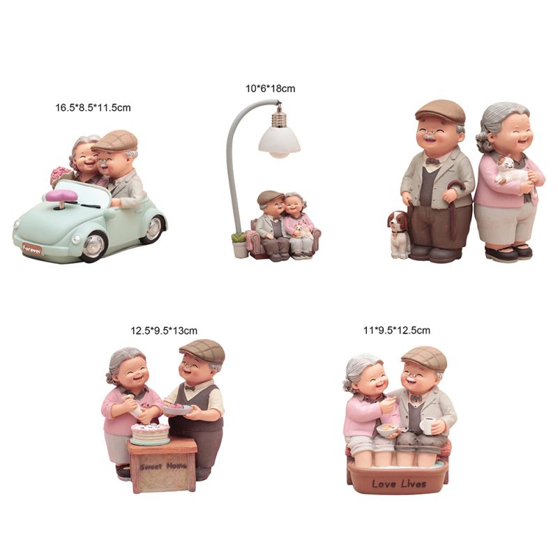 Old Man Home Decorations Small Ornaments Grandparents Old Lady Old Characters Crafts Birthday For Parents