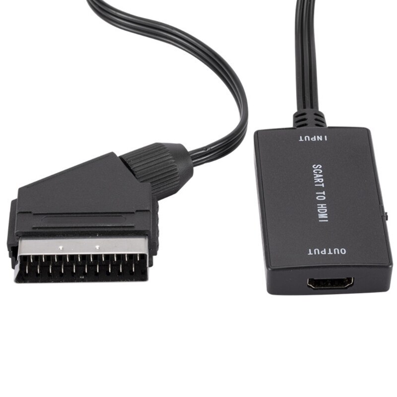 Adaptador escalador convertidor compatible con SCART a HDMI, , salida 1080P