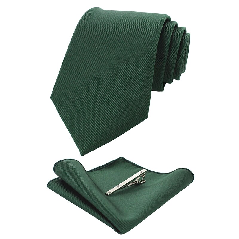 Cravate Homme Frederick Thomas - Rayures Argent Et Vert Sage - Fait Main Au Royaume-Uni