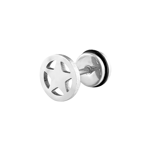 1 Stuk Korea Geometrische Ster Oor Studs Voor Man Vrouwen Minimalistische Ronde Holle Statement Oorbellen Mannelijke Roestvrijstalen Oor Sieraden: Licht Geel Goud Kleur