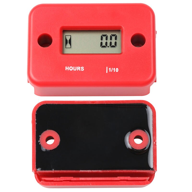 Waterproof Inductive Digital Hour Meter LCD Display for Bike Motorcycle ATV Snowmobile Marine Boat Ski Dirt Gas Engine