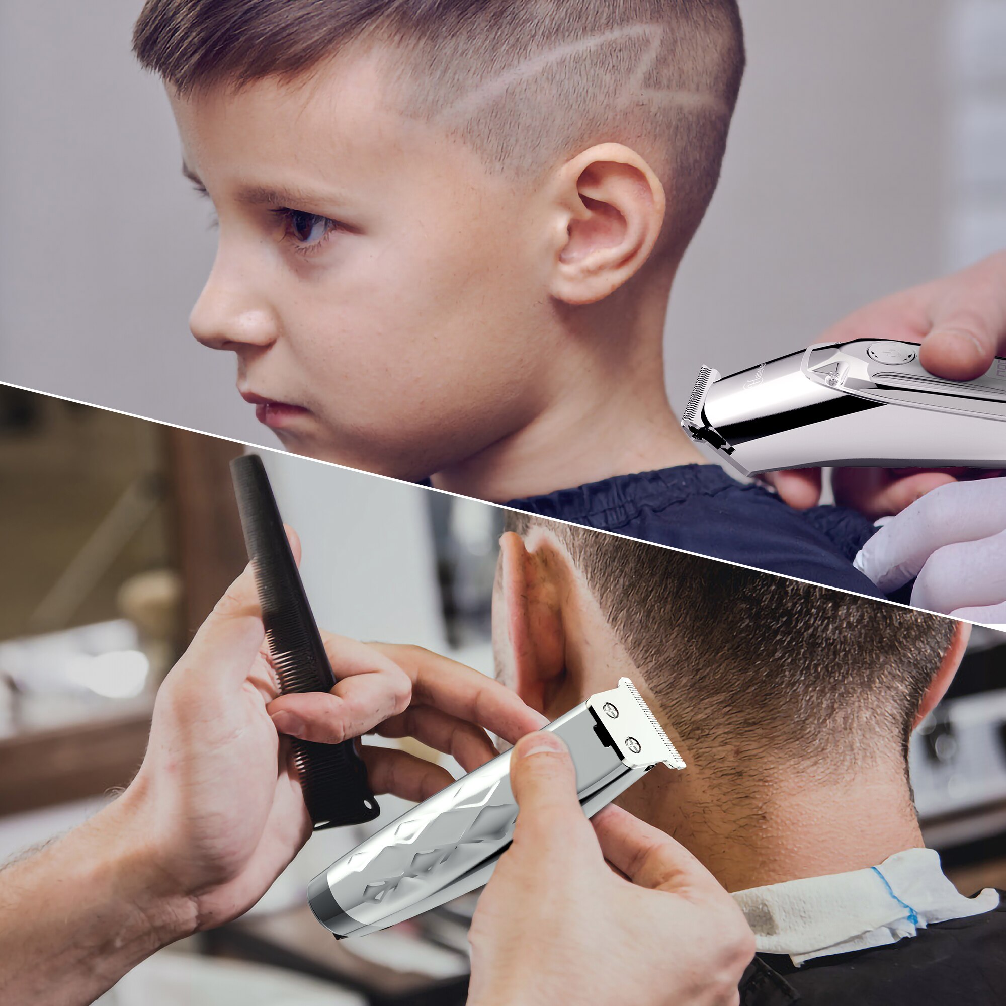 Hatteker Tondeuse Voor Man Professionele Draadloze Brood Trimmer Elektrische Thuis Haar Cutter Gommer Kit Voor Baber