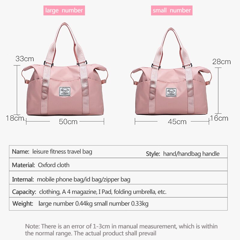 Oxford fabric portable travel bag large capacity shoulder messenger bag outdoor waterproof bag