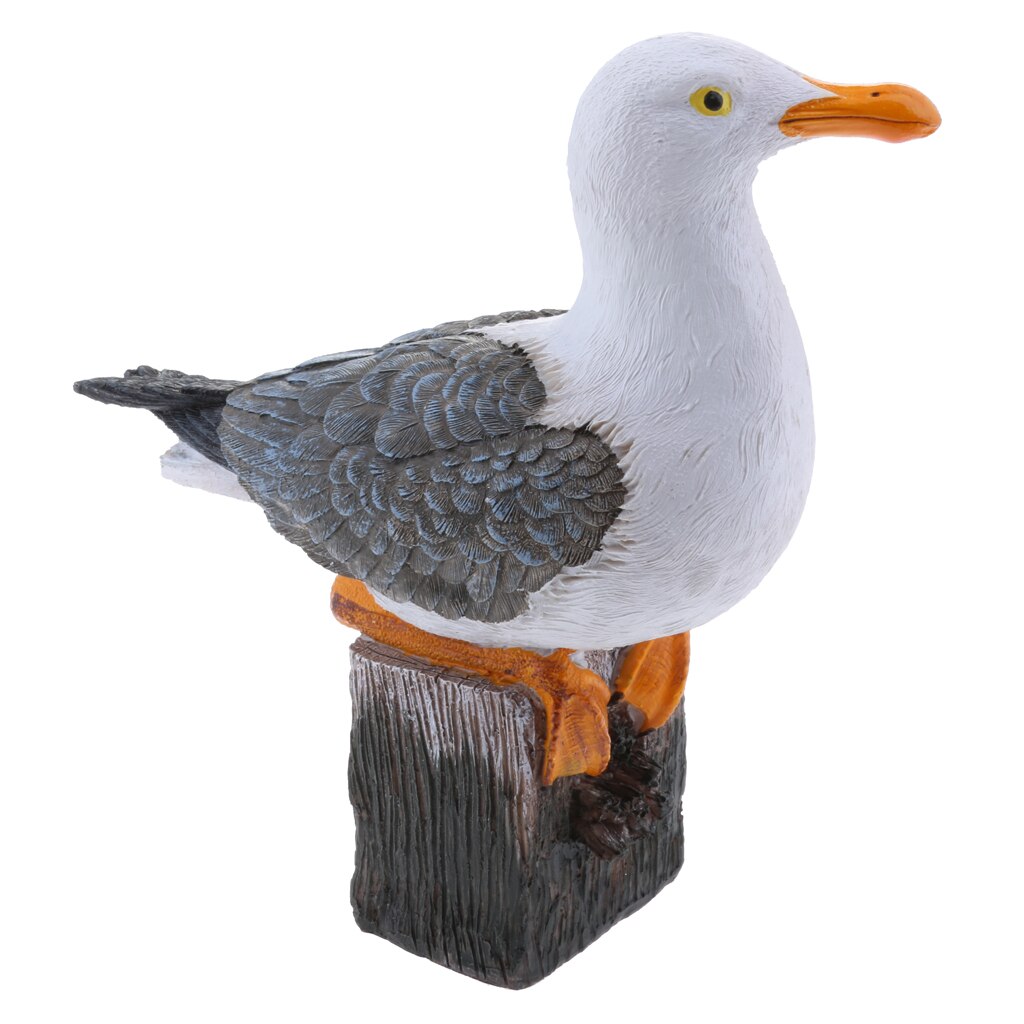 Handgjord harts trädgård fågel prydnad skulptur mås staty