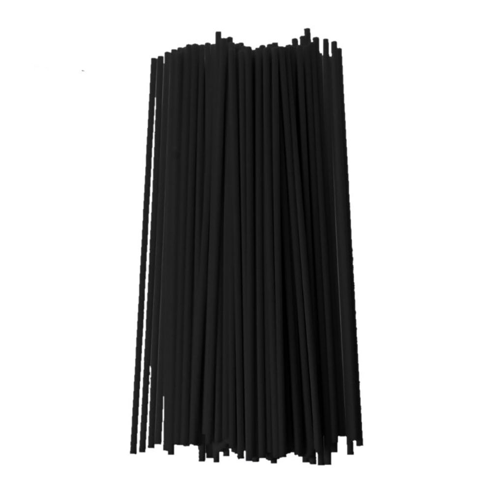 Difusor de caña de mimbre Extra grueso, palo de repuesto para decoración del hogar, hecho a mano, 50 piezas, 3/4mm: Black 19cm Dia 3mm