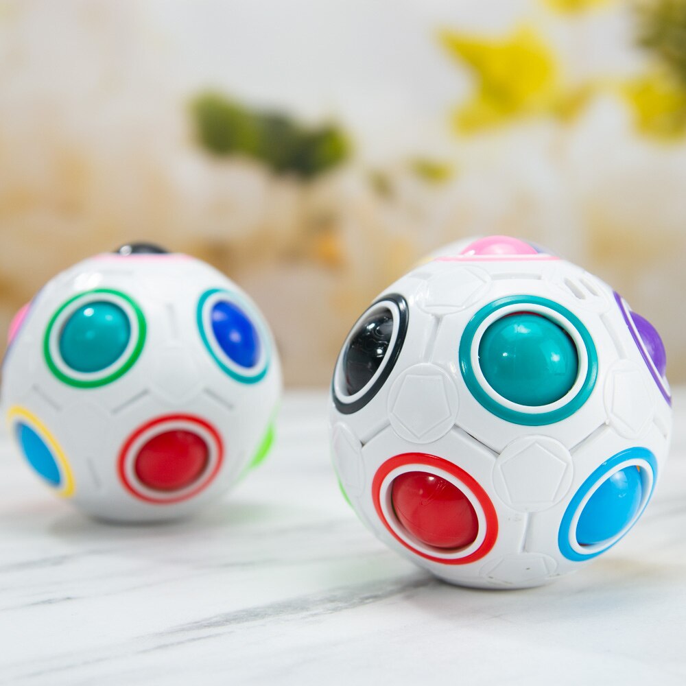 Antistress Cube Rainbow Bal Puzzels Voetbal Magische Kubus Educatief Speelgoed Voor Kinderen Adult Kids Stress Reliever Speelgoed