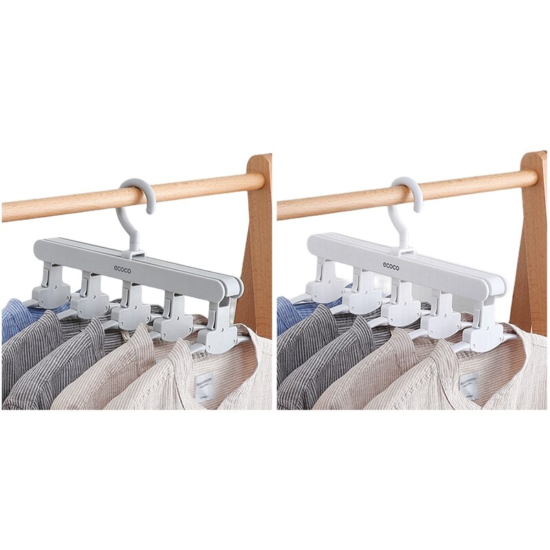 ECOCO 5 In 1 Clothes Rack Multifunction Shelves Multi-Functional Wardrobe Magic Clothes Hanger Coat Storage Organization