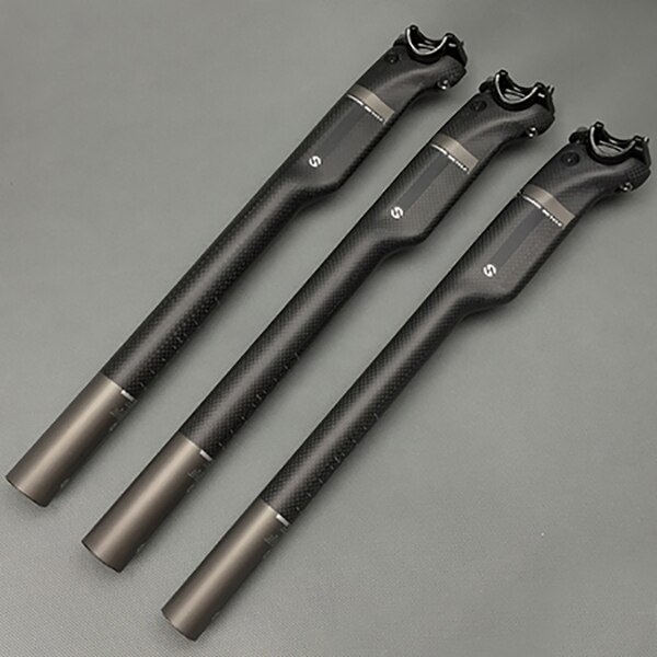 3 karaats matte full carbon zadelsteun mtb mountainbike racefiets zadelsteun fietsonderdelen 27,2 /30,8 /31,6 *350 /400mm