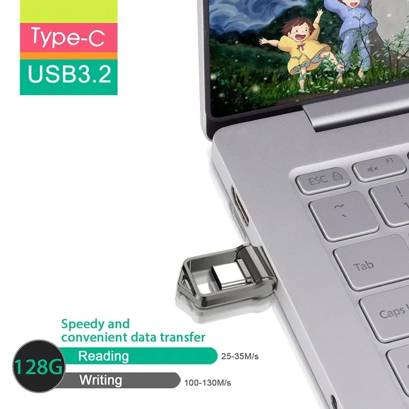 Xiaomi Metal Flash Drive USB 3.2 2TB High Speed Transfer Type-C Interface Dual-Use Flash Memory Stick For Mobile Phone Computer