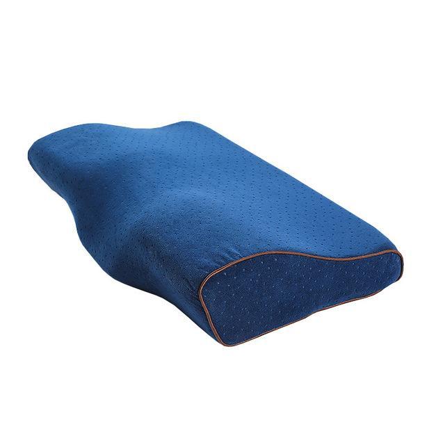 45 Pillow Solid Color Pillow With Memory Soft And Breathable Orthopedic Pillow For Sleep BE47004: Blue / 62x34cm