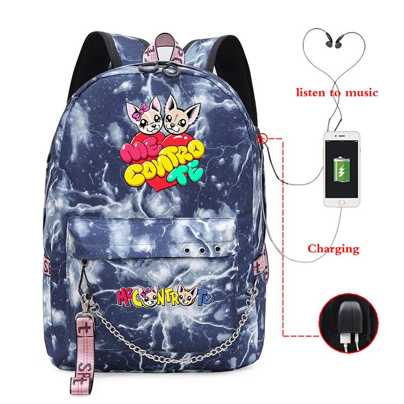 Cool Backpack Harajuku School Bags Girls College Students Laptop USB Charging Backpack Casual Travel Rucksack: 6