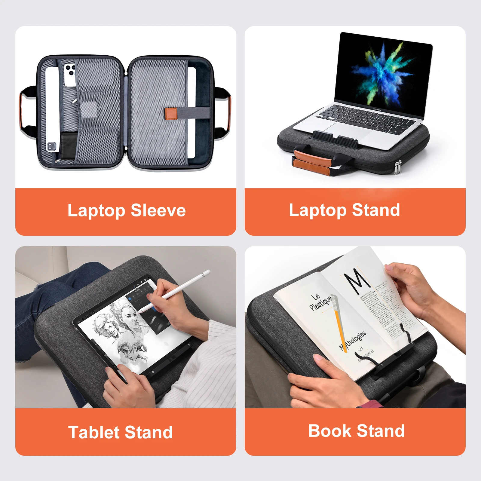 Funda Maletín EARY para Portátil 13.3-16.2" MacBook Pro/Air - Maletín Duradero de Poliéster