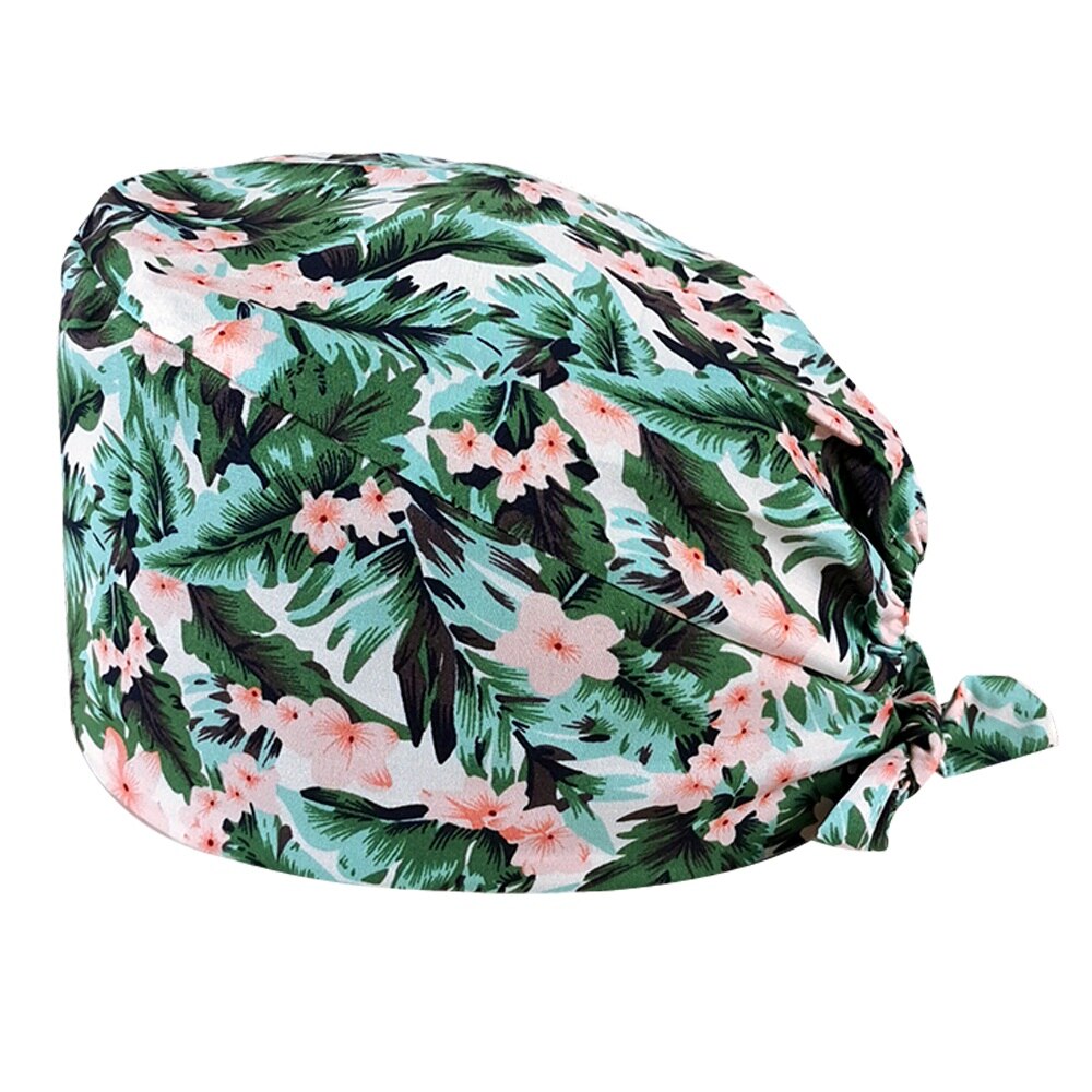 Mode Katoen Cartoon Animatie Afdrukken Verpleegkundige Cap Ademend Operatiekamer Unisex Werk Cap Schoonheidssalon Verpleging Scrub Cap: 22093