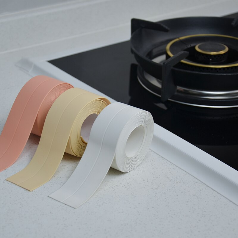Autocollant étanche pour évier de cuisine, bande adhésive anti-moisissure, pour comptoir de salle de bain, bande transparente pour les joints