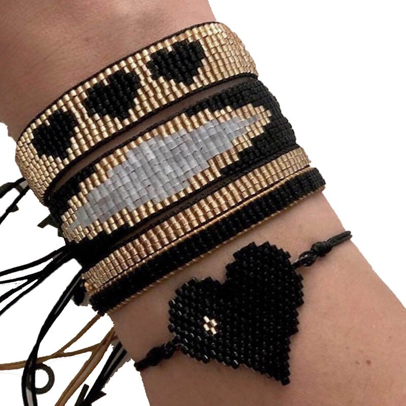 Bluestar Miyuki Armband Set Vrouwen Mexicaanse Sieraden Hart Bangle Set Handgemaakte Armband Kwastje Bruiloft Diy Accessoires: Set