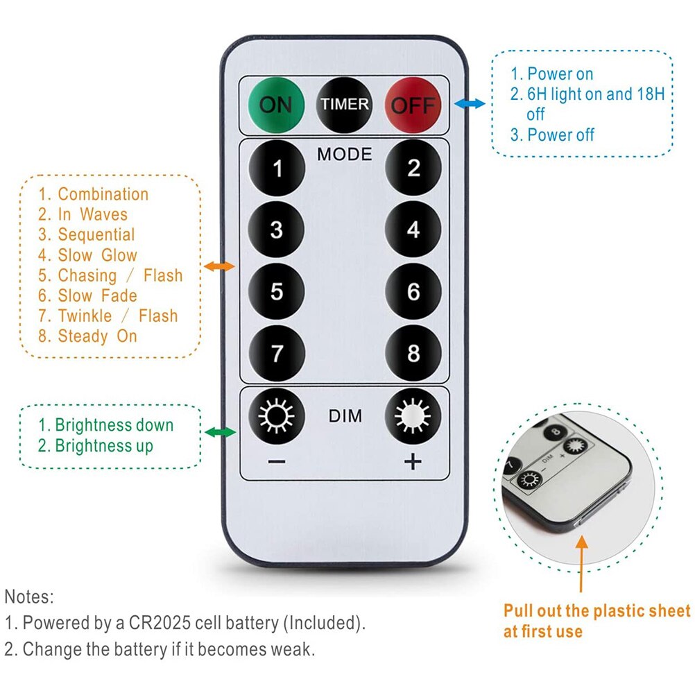 104 LED Solar Garden Umbrella light Outdoor Waterproof IP67 String Lights Garden with Remote Control Umbrella Decorative Lights