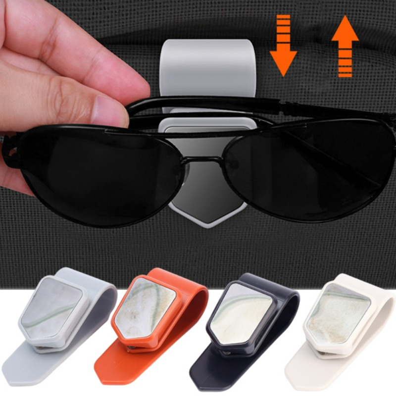 Soporte Universal para gafas de sol de coche, Clip para colgar, almacenamiento Interior, tarjeteros, parasol automático, accesorios de decoración para gafas