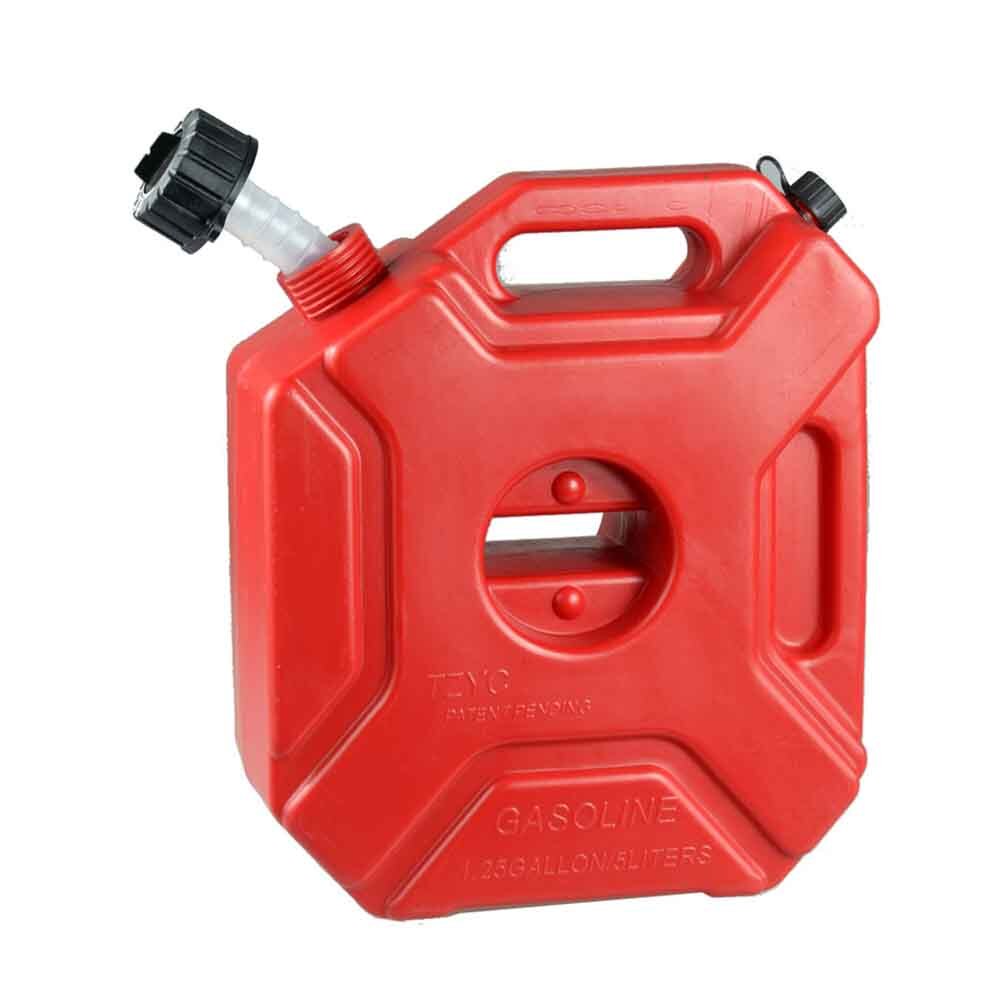 5L ATV Jerry Can Plastic Red With Mount Petrol Motorcycle Gas Container Fuel Tank Portable Anti Static UTV Backup Car