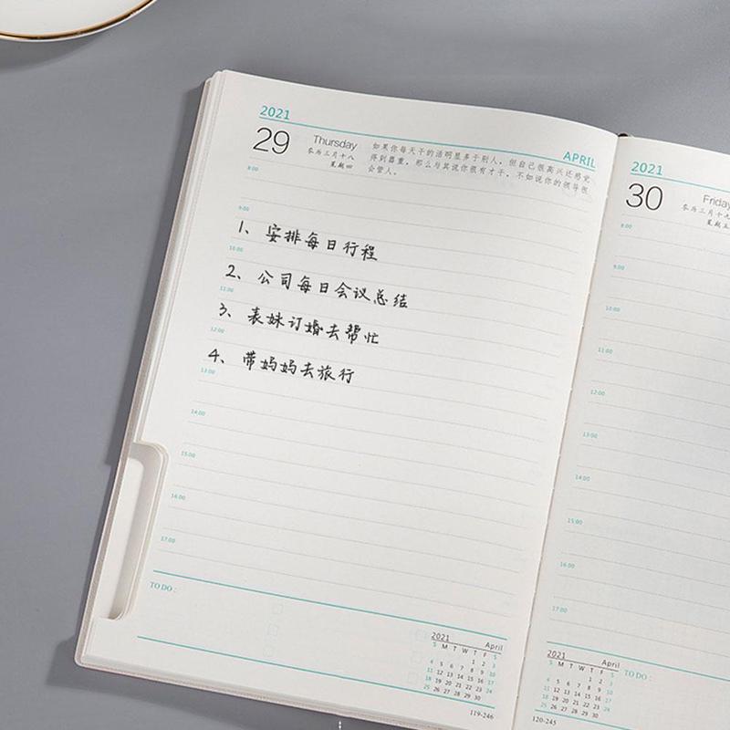 Time Management Schedule Book Color Calendar Notebook Dates Reminder Planner Table Timetable V4J1