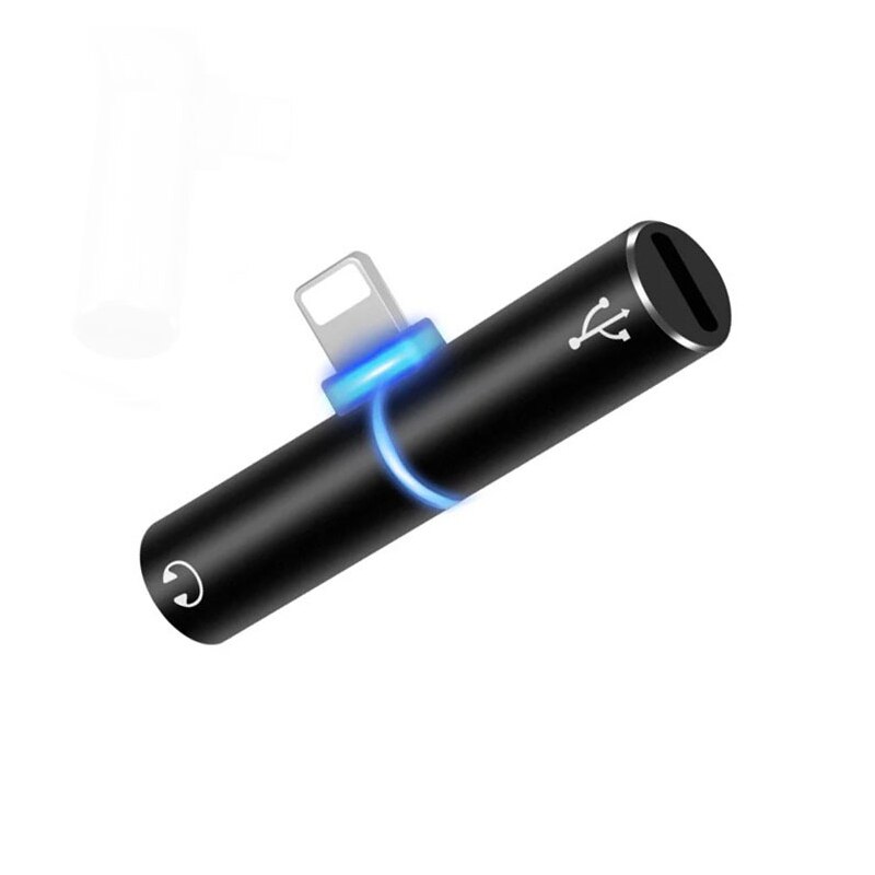 2 in 1 dual til lightning splitter til opladning og lytning dual til lightning hovedtelefonadapter til apple iphone x , 8 /7/6