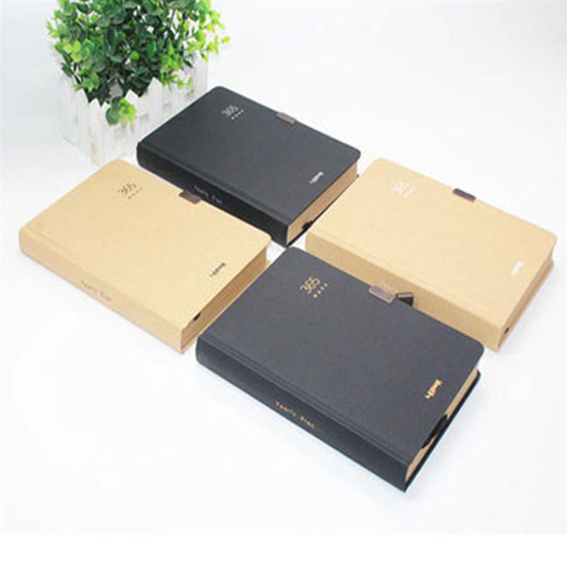 1pc Journal Notebook 365 Days Writing Planner Book With Lock Personal Diary Organizer Stationery Supplies Random Style