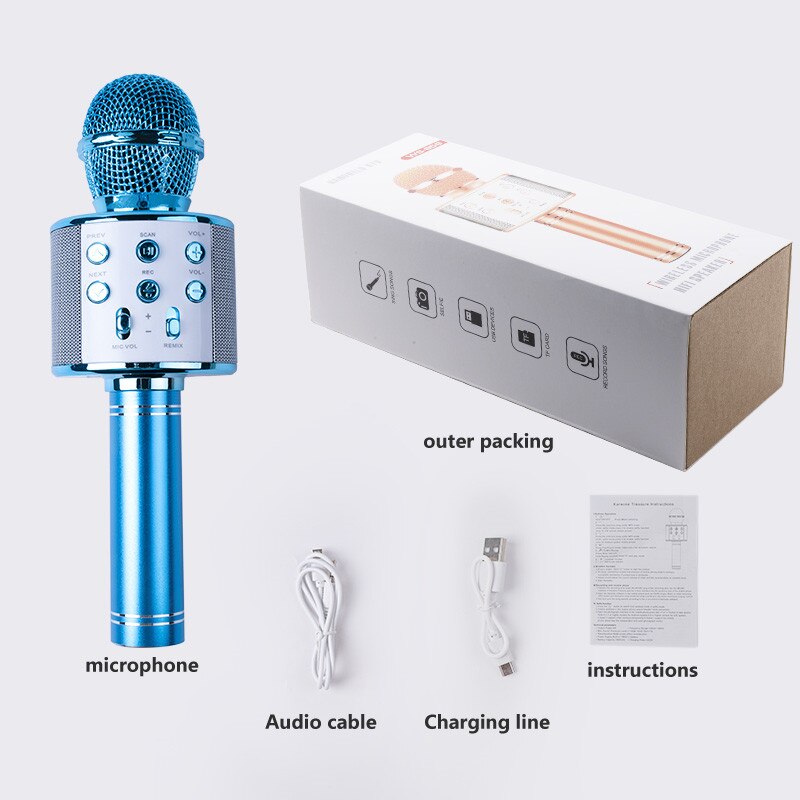 BUFLOIK microfono Wireless Bluetooth professionale microfono Karaoke portatile USB Mini Home KTV per lettore musicale registratore di canto Mic: Model 5