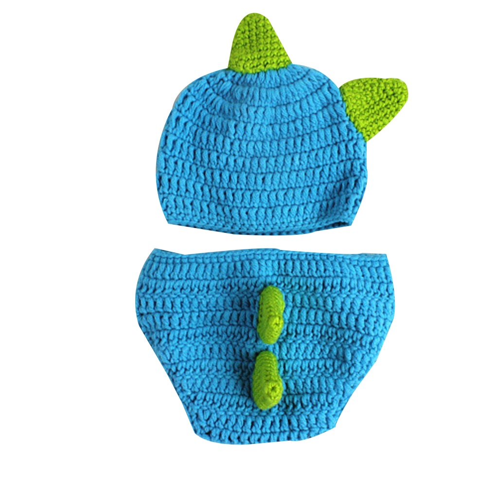 Handgemaakte baby dieren stijl foto prop outfit kleding wol breien haak fotografie hoed stoffen set