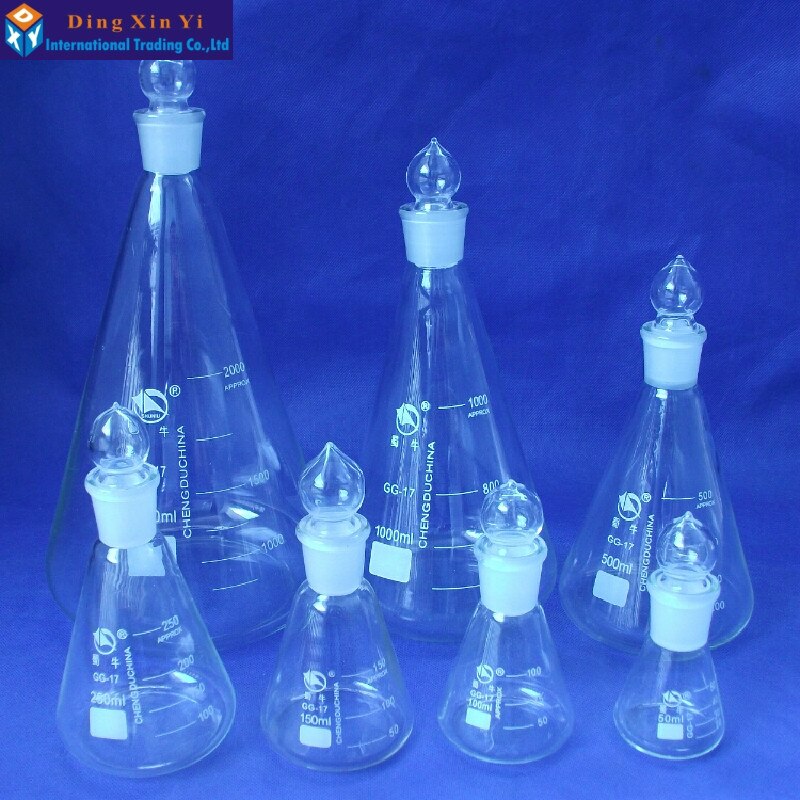 1PC 100ML Glass conical flask Glass Erlenmeyer Flask glass triangle flask borosilicate glass for laboratory