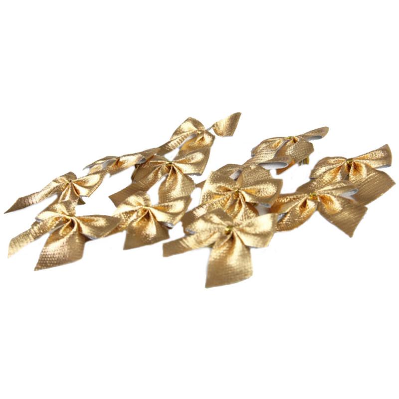 1 pack guld röd/guld/blå/silver sammetsrosett träd juldekoration fest bröllopsdekoration julrosor