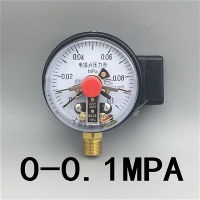 Diameter 100mm Direct Contact Pressure Gauge with Surface Vacuum Gauge Pressure Controller Measuring Tool: 0-0.1MPA