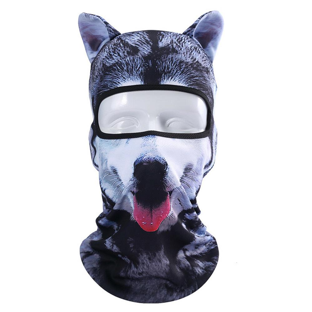 3D Animal Cat Dog Outdoor Bicycle Cycling Sport Ski Full Face Mask Hat: E