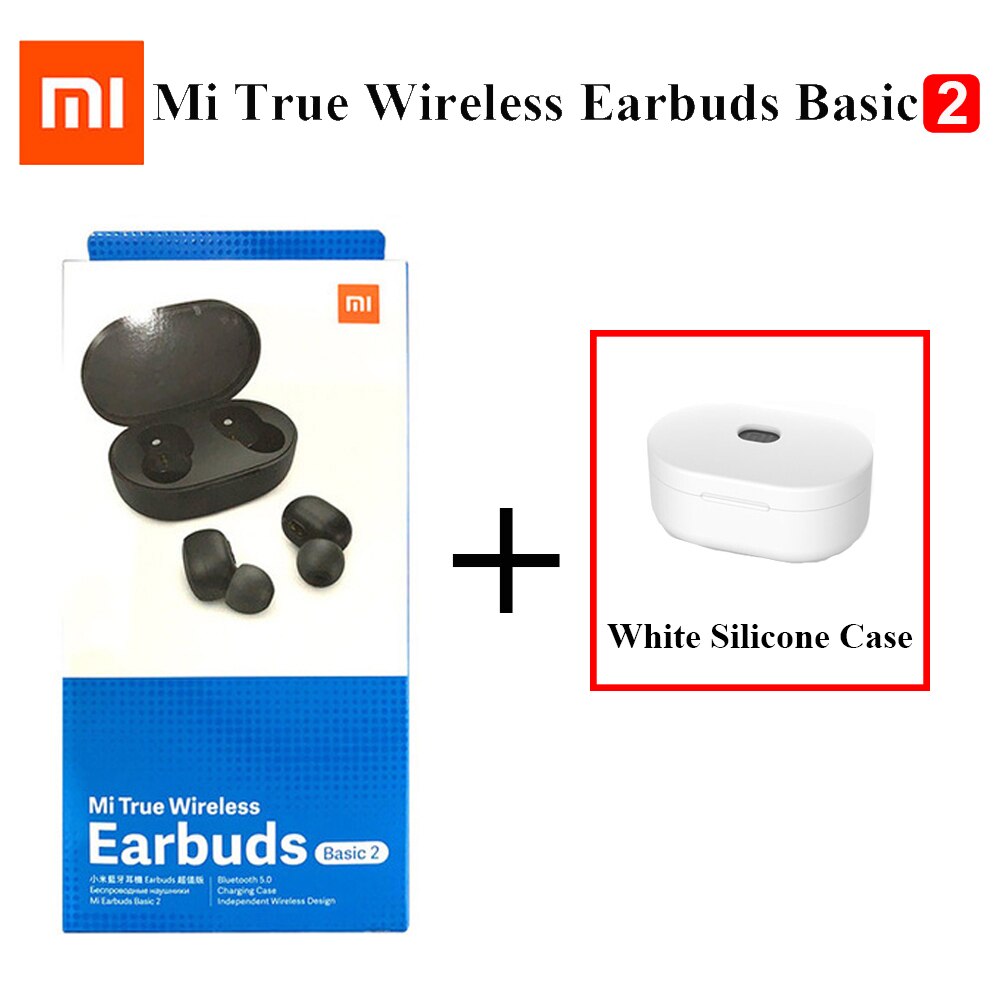 Xiaomi-auriculares Airdots 2 TWS versión Global, auriculares inalámbricos originales con Bluetooth 5,0, auriculares estéreo Mi True Wireless 2, TWSEJ061LS: Add White Case