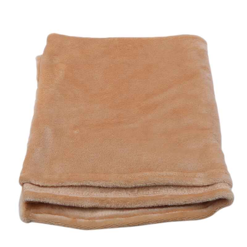 Flanellen Deken Pluche Effen Kleur Bed Covers Voor Sofa Zachte Baby Dekens Gooien Sprei Voor De Bank: Shallow camel