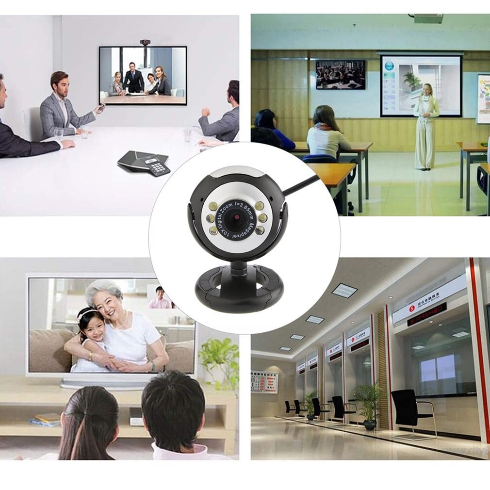 1080P USB2.0 Web Camera HD Camera Web Cam MIC Clip-on for Computer Laptop Web Camera 360 Degree Usb Biuro domowe