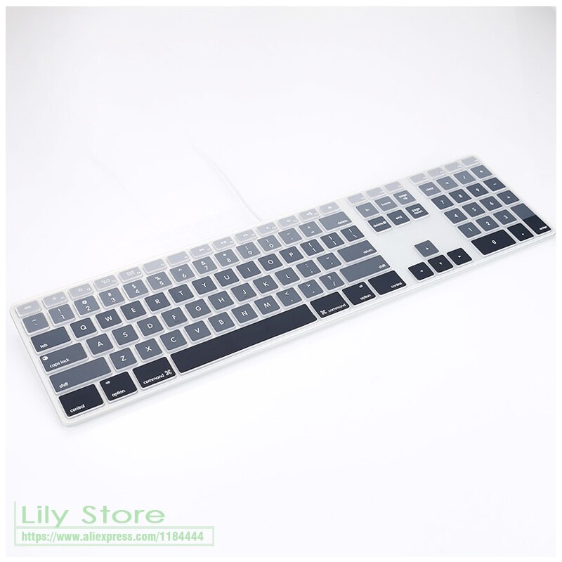 Pour Apple couverture de clavier iMac G6 protecteur de bureau coloré peau de Silicone avec clavier numérique pour Mac G5 peau de protection de la peau