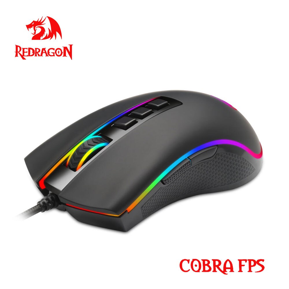 Redragon COBRA FPS M711-FPS RGB USB Wired Gaming Mouse 32000 DPI 9 buttons mice Programmable ergonomic For Computer PC Gamer