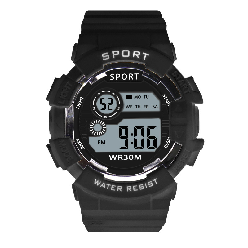 Relojes de para niños, reloj Digital deportivo luminoso resistente al agua, relojes con alarma, reloj electrónico inteligente para niños y niñas,: Rosa oscuro