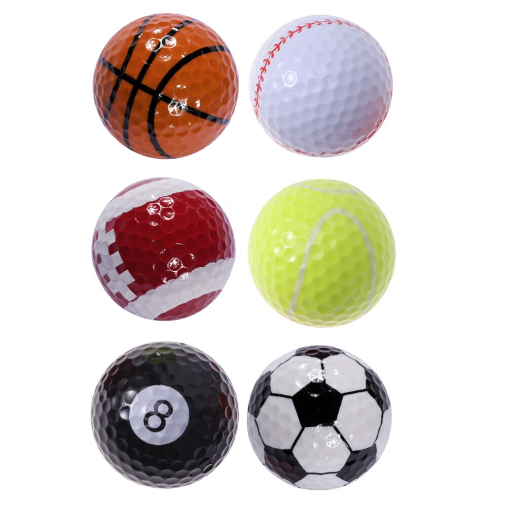 6pcs Golf Practice Balls Durable Practice Golf Ball Golf Training Balls Golf Supplies for Outside Outdoor Adults