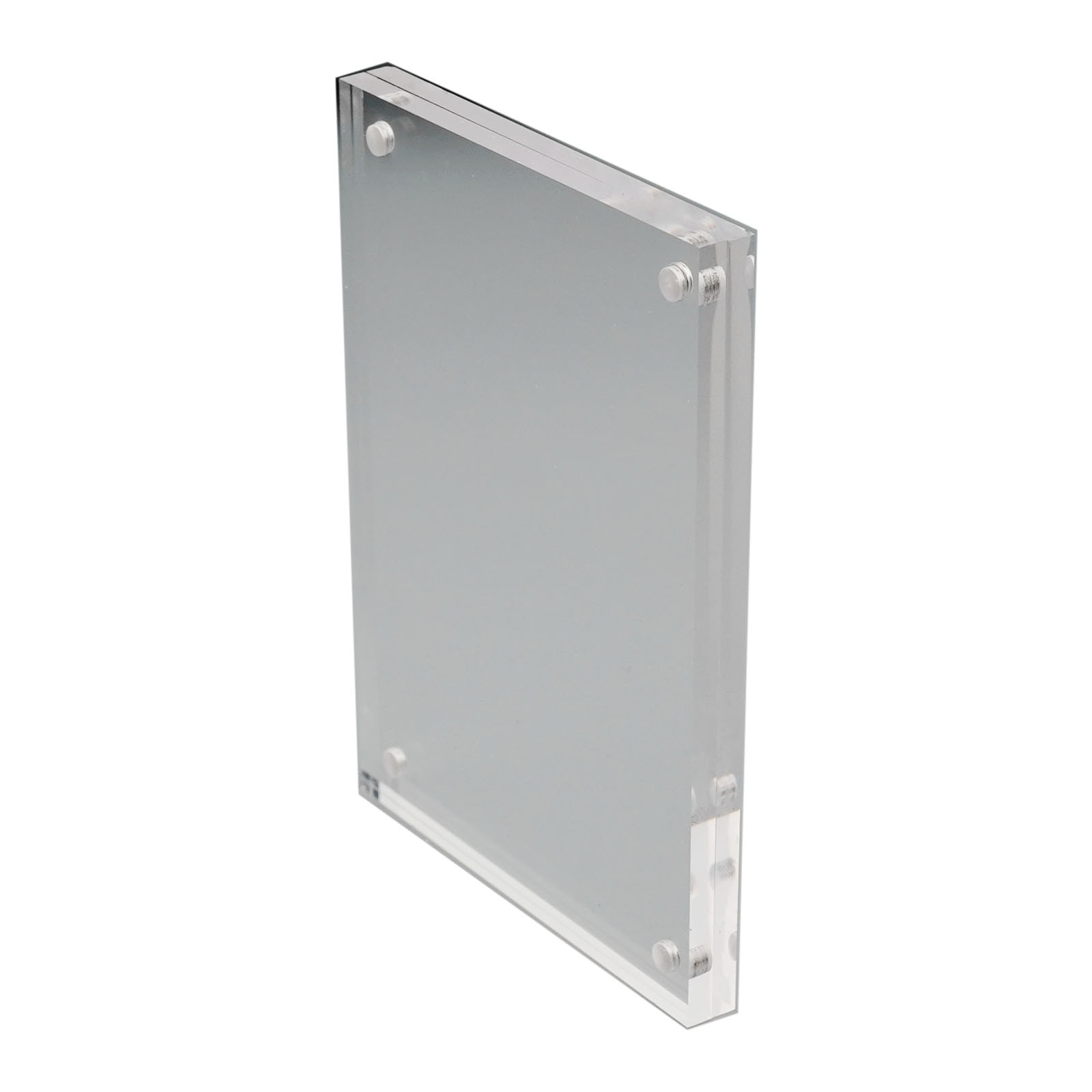 Transparent Acrylic Top Gem Boxes Clear Photo Frame Magnetic Creativ Gemstone Casket Diamond Display Stand Holder Deck Decor