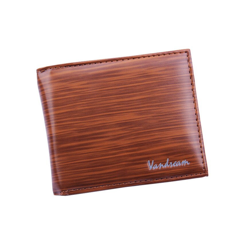 Mannen Portemonnee Bifold Business Lederen Korte Portemonnee Mannelijke ID Credit Kaarthouder Portemonnee Zakken carteira masculina: Brown