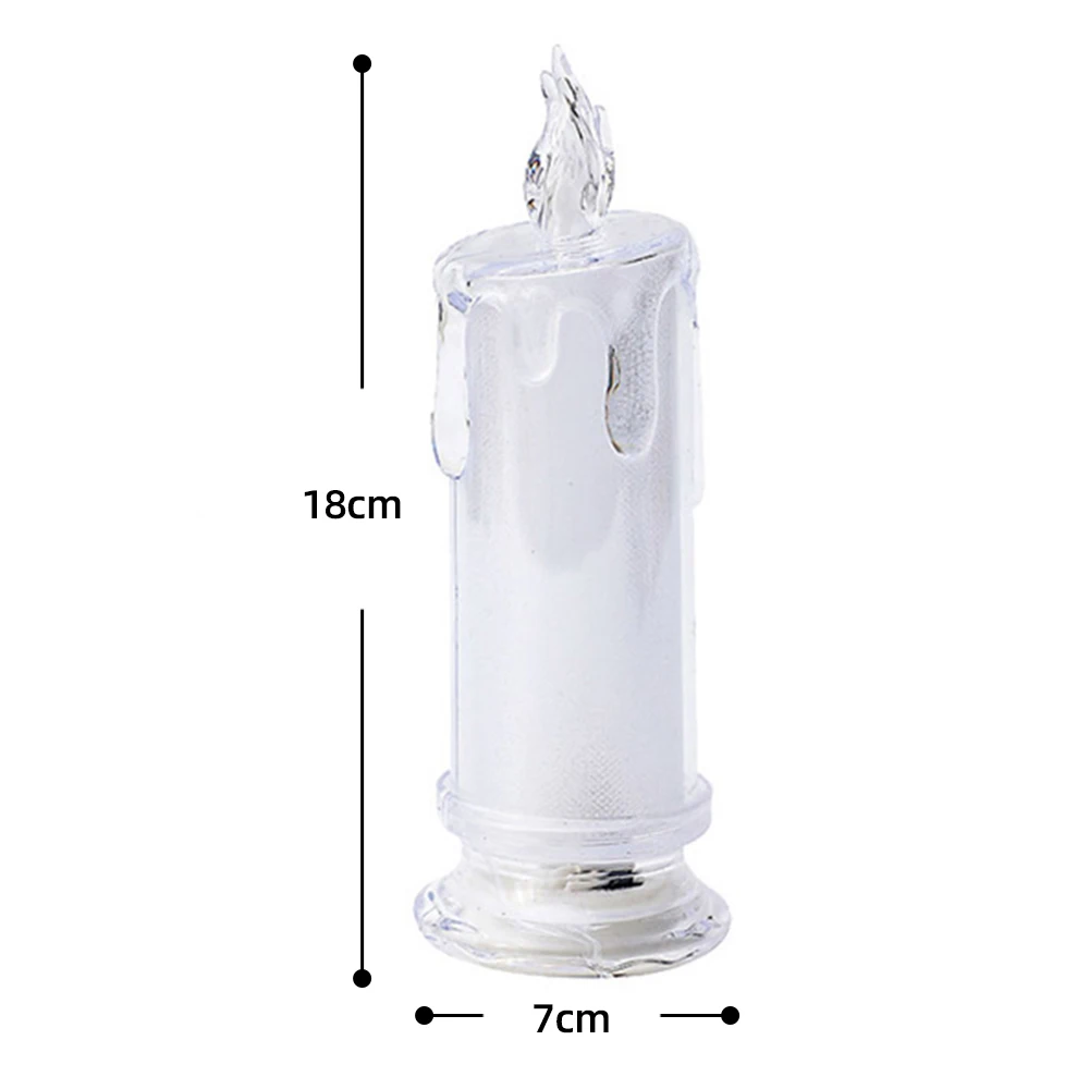 Led Candles Light Flameless Candle Battery Power Plastic Pillar Flickering Candle Light for Home Party Halloween Xmas Decor: WHITE