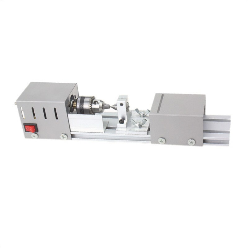 Mini Lathe Machine Wood Lathe Drill Rotary Beads Machine Polisher Table polishing Cutting 7 speed adjustment Woodworking Tools