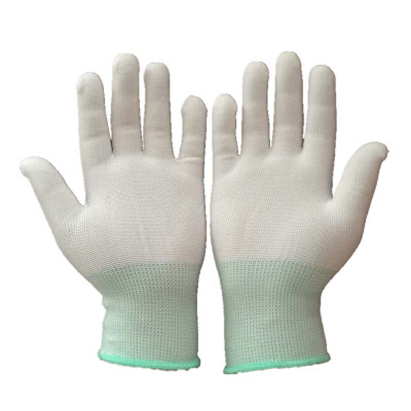 Antistatische handschuhe, staubfreie Nylon-kohlefaserhandschuhe, pu-beschichtete fingerhandschuhe