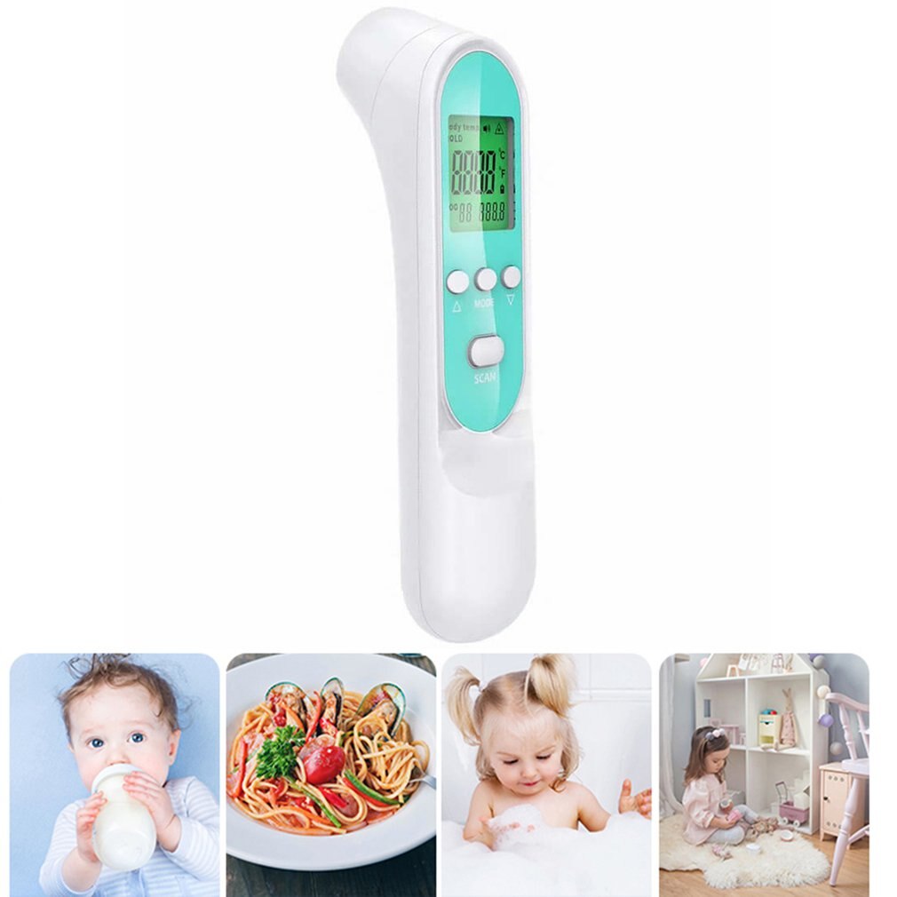 Non-contact Infrarood Ir Thermometer Groene Achtergrondverlichting Lcd Термометр Baby Volwassen Voorhoofd Thermometer