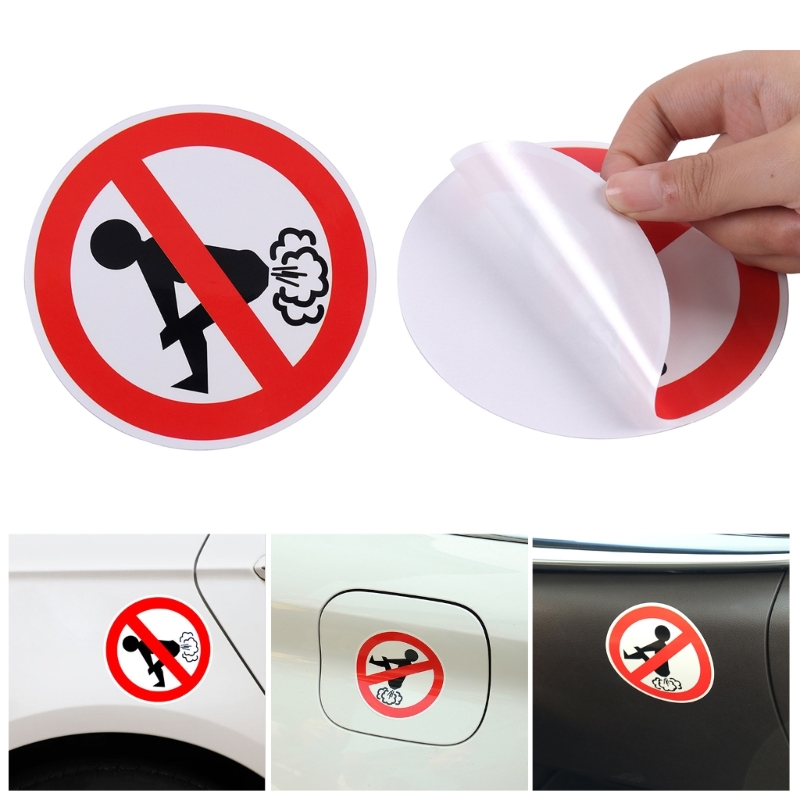 Interesting Civilization Sticker Do Not Fart Sticker No Farting Waterproof Rear Glass Car Sticker Decoration