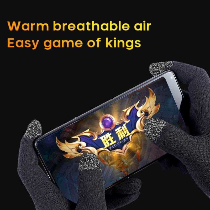 Breathable Game Controller Finger Cover Sweat Proof Gaming Finger Gloves Non-Scratch Sleeve Sensitive Nylon Mobile Touch