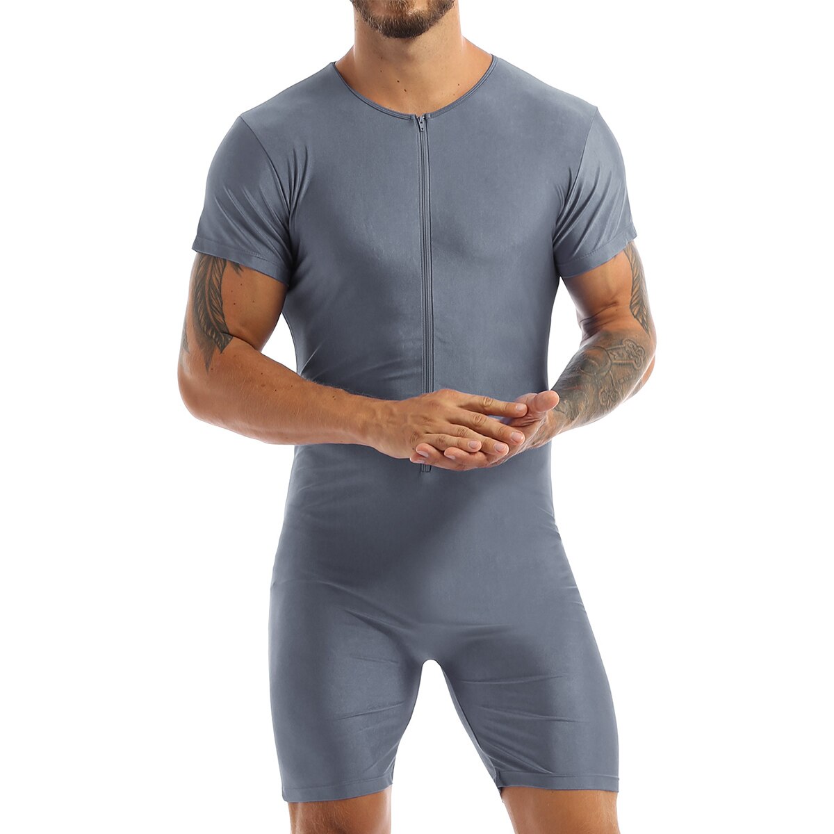 THE POTTER / Mens Drill Short Sleeve Jumpsuit - Short Body Length